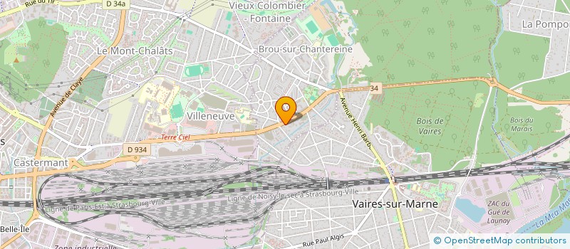 localisation de l'entreprise EA CONSULTING.  BROU-SUR-CHANTEREINE