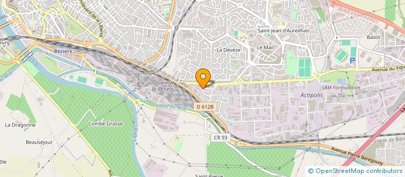 localisation de l'entreprise EA DISTRIBUTION à BEZIERS