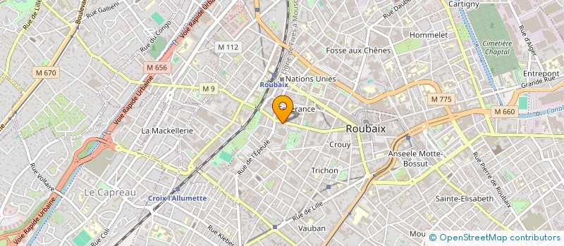 localisation de l'entreprise EA GROUPE à ROUBAIX