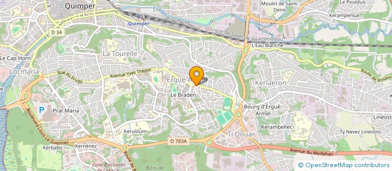 localisation de l'entreprise EA PARTNERS à QUIMPER