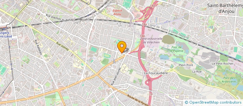 localisation de l'entreprise EAB à ANGERS