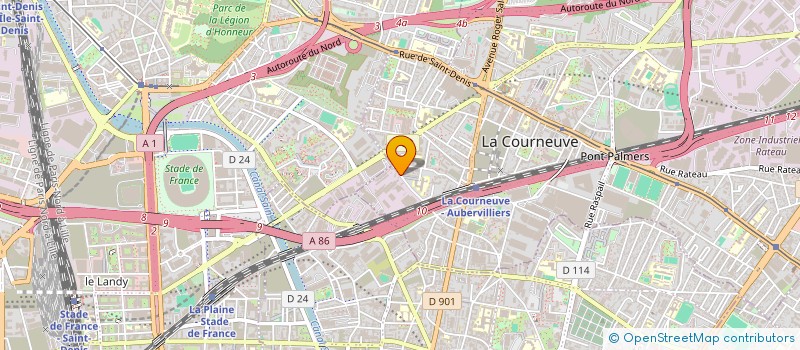 localisation de l'entreprise EAD à LA COURNEUVE