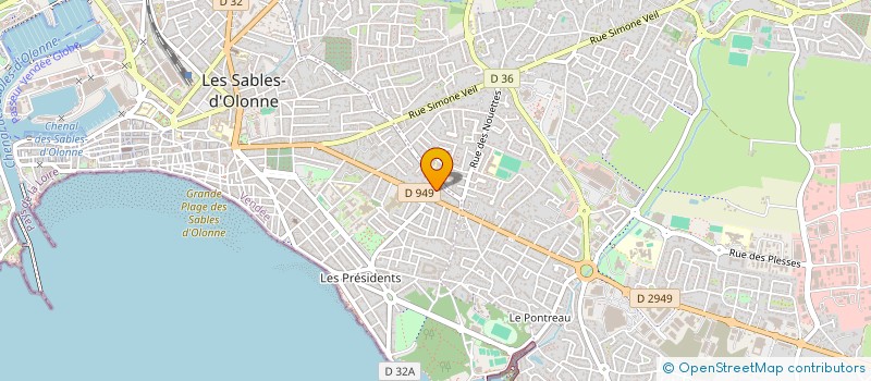 localisation de l'entreprise EADY à LES SABLES D'OLONNE