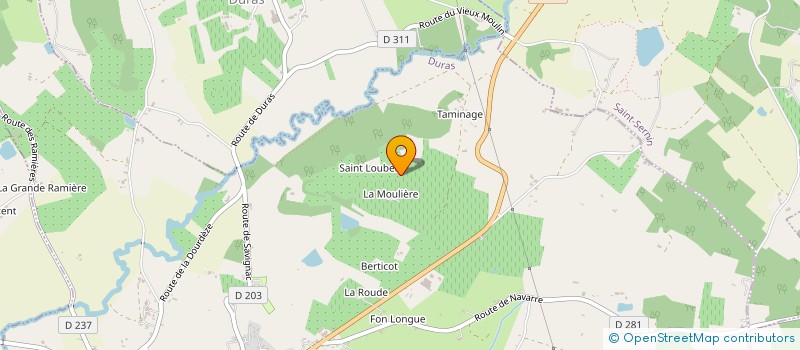 localisation de l'entreprise EAM  DURAS