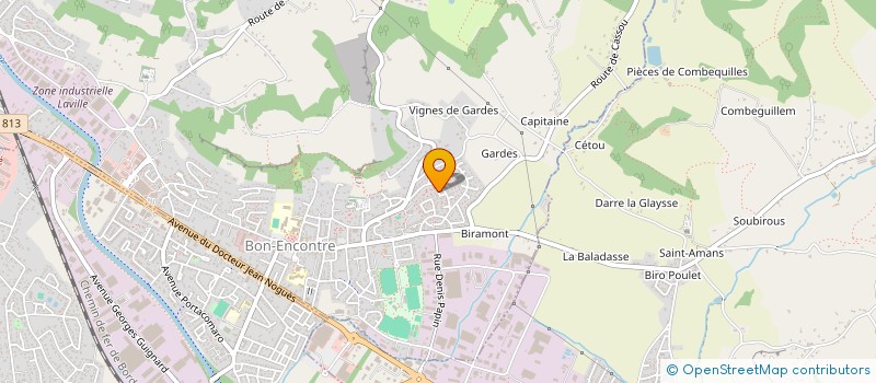 localisation de l'entreprise EARL ACCRO NATURE  BON-ENCONTRE