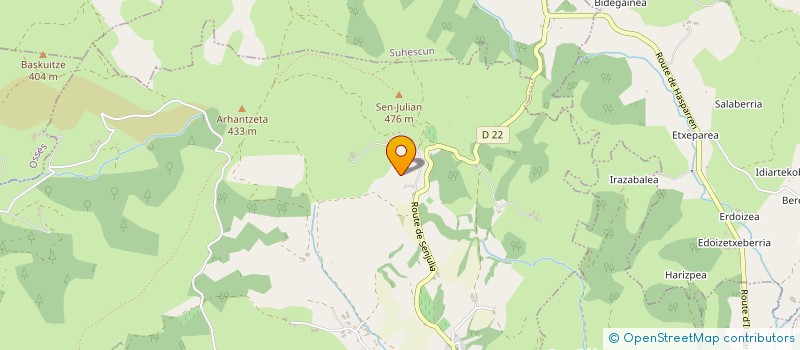 localisation de l'entreprise EARL AINTZIA  JAXU