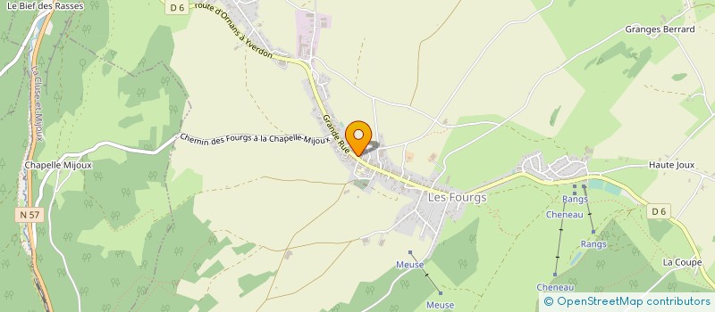 localisation de l'entreprise EARL ALEXANDRE BARTHELET  LES FOURGS