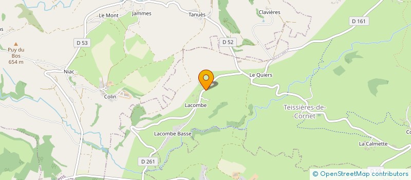 localisation de l'entreprise EARL ALEYRANGUES PIERRE à TEISSIERES-DE-CORNET