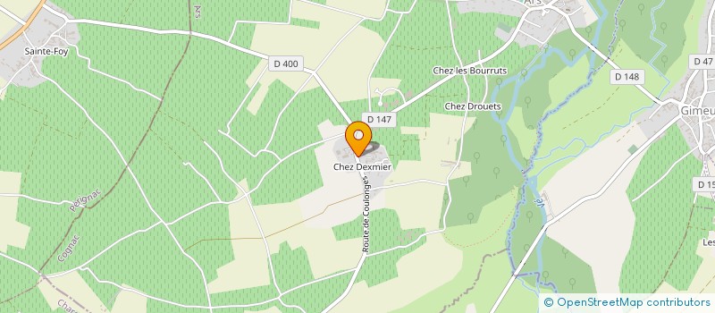 localisation de l'entreprise EARL AMIAUD-DUCHENE  ARS