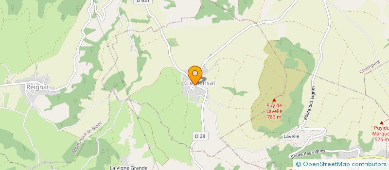 localisation de l'entreprise EARL AOC AGRI  CLEMENSAT