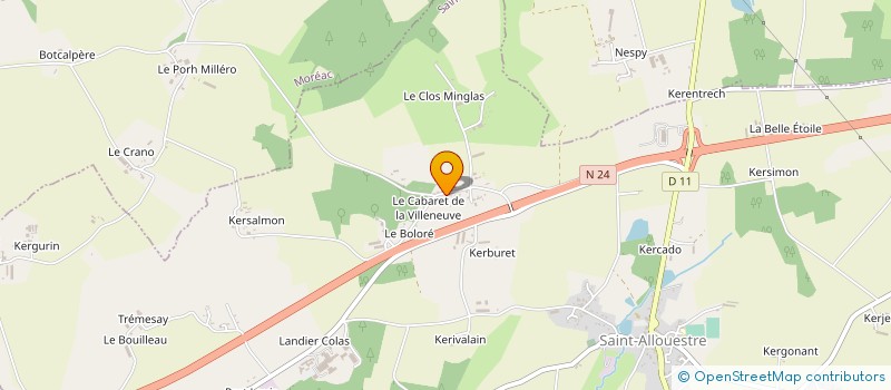 localisation de l'entreprise EARL AR GER NEVEZ à SAINT-ALLOUESTRE