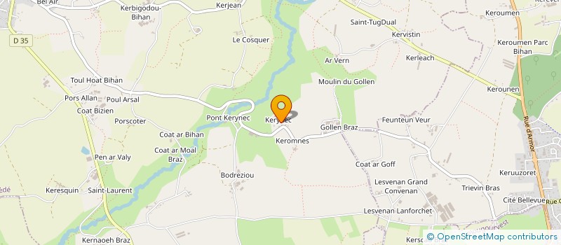 localisation de l'entreprise EARL AR NEVEZ AMZER  PLOUZEVEDE