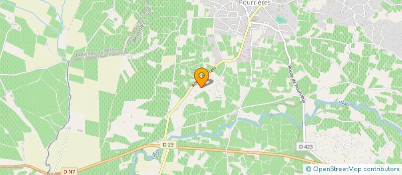 localisation de l'entreprise EARL   ARNAUD-DRAGON  POURRIERES