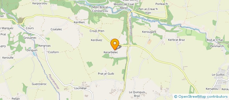 localisation de l'entreprise EARL ARPIN  PLOUNEVENTER