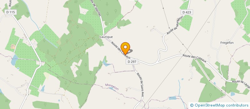 localisation de l'entreprise EARL ARTHUS  MONTETON