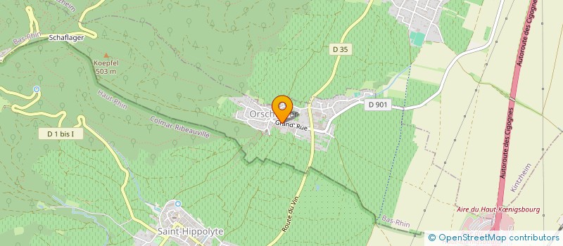 localisation de l'entreprise EARL AU VIEUX SAPIN  ORSCHWILLER