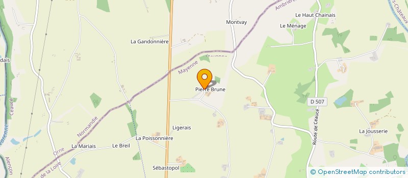 localisation de l'entreprise EARL AUBERT GUY  AMBRIERES-LES-VALLEES