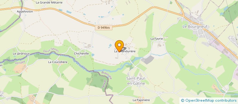 localisation de l'entreprise EARL AUBIVOL à SAINT-PAUL-EN-GATINE