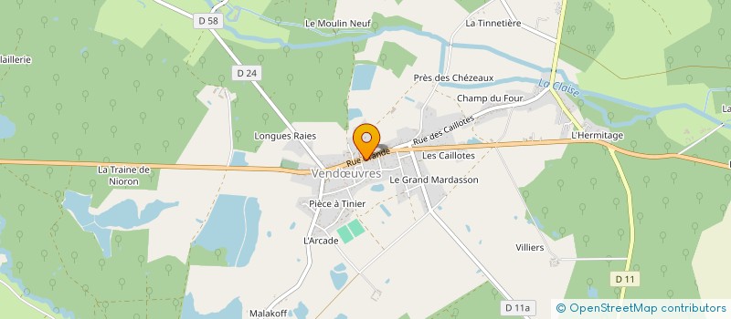 localisation de l'entreprise EARL AUBRET à CHEZELLES