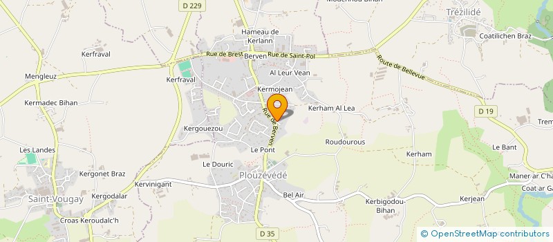 localisation de l'entreprise EARL AUX BONS PLANTS à PLOUZEVEDE