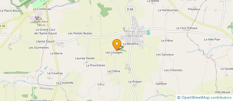 localisation de l'entreprise EARL AVRIL LES LOUAGES  MINIAC-SOUS-BECHEREL