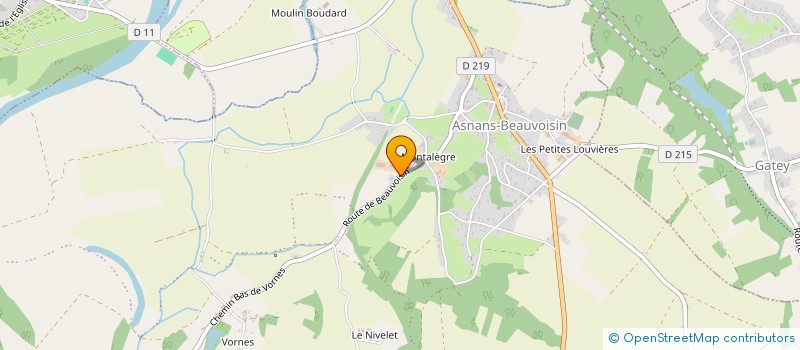 localisation de l'entreprise EARL BABET DESGOUILLES à ASNANS-BEAUVOISIN
