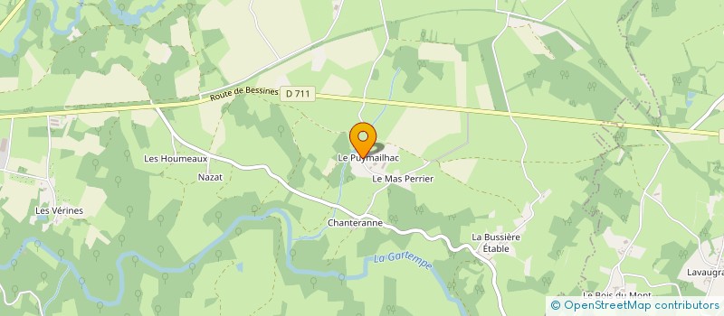 localisation de l'entreprise EARL BAGNOL à CHATEAUPONSAC