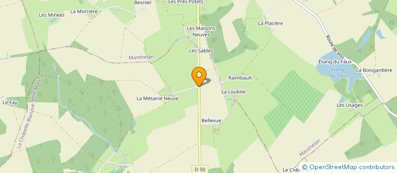 localisation de l'entreprise EARL BAILLOU  LA CHAPELLE-BLANCHE-SAINT-MARTIN