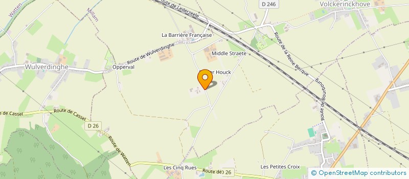 localisation de l'entreprise EARL BAJEUX BERNARD à VOLCKERINCKHOVE