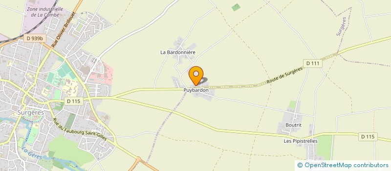 localisation de l'entreprise EARL BARBECANE à SURGERES