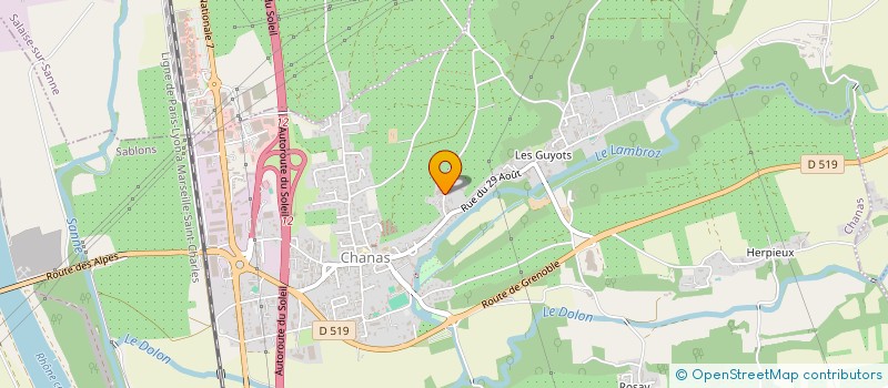 localisation de l'entreprise EARL BATIE FRUITS à CHANAS