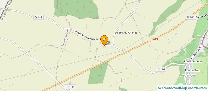 localisation de l'entreprise EARL BAUDOUIN DU CHANET  ARGANCON