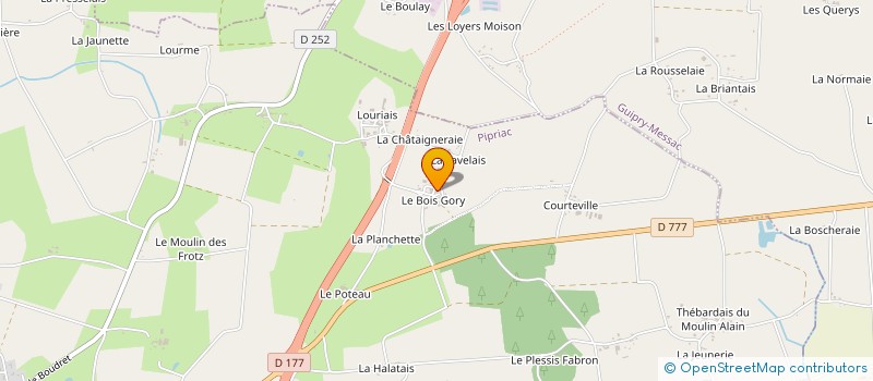 localisation de l'entreprise EARL BAUDU à PIPRIAC