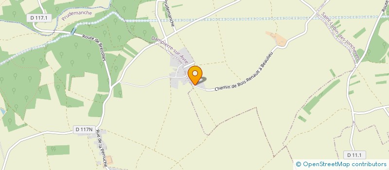 localisation de l'entreprise EARL BEAULIEU BOIS RENAULT à DAMPIERRE-SUR-AVRE