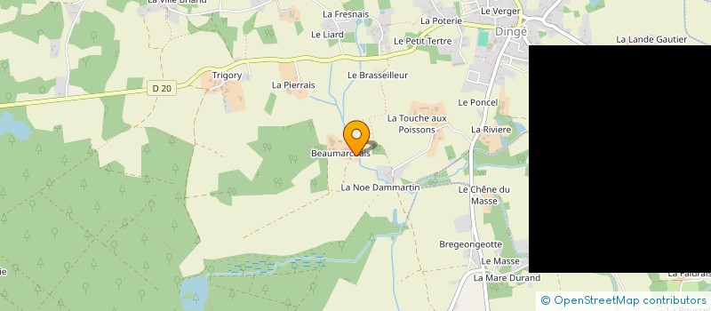 localisation de l'entreprise EARL BEAUMARCHAIS à DINGE