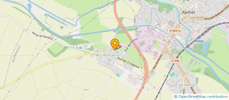 localisation de l'entreprise EARL BECHARD  ACY-ROMANCE