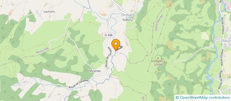 localisation de l'entreprise EARL BEDECARRATZ  ORDIARP