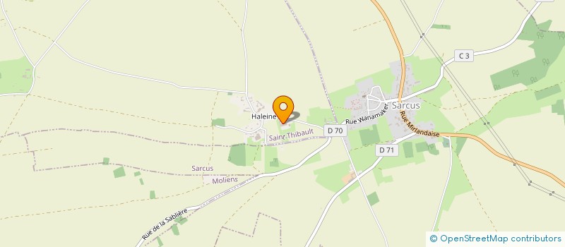 localisation de l'entreprise EARL BELLANGER  SAINT-THIBAULT