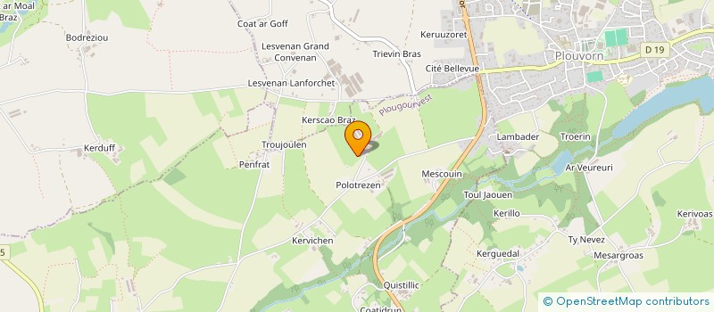 localisation de l'entreprise EARL BELLEC à PLOUGOURVEST
