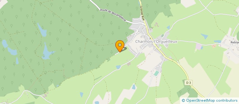 localisation de l'entreprise EARL BENOIT MONNIER  CHARMOIS-L'ORGUEILLEUX