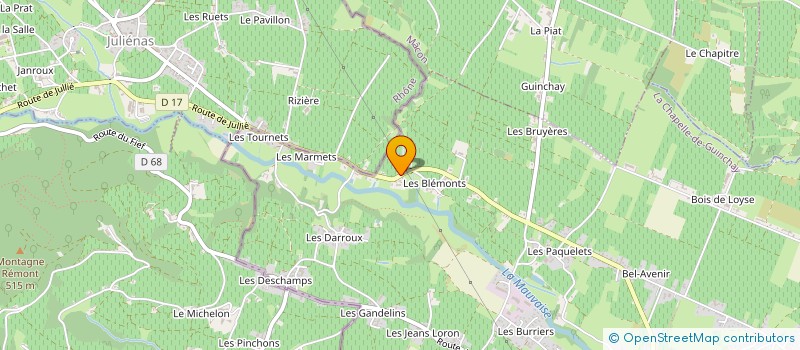 localisation de l'entreprise EARL BENON REMI à LA CHAPELLE-DE-GUINCHAY