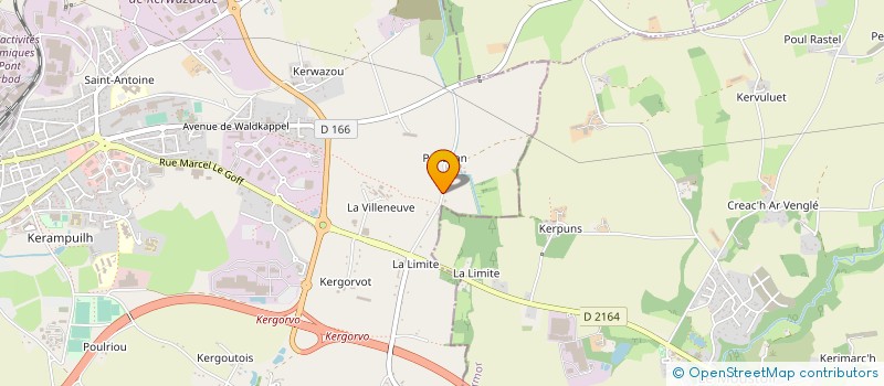 localisation de l'entreprise EARL BERNARD  CARHAIX-PLOUGUER