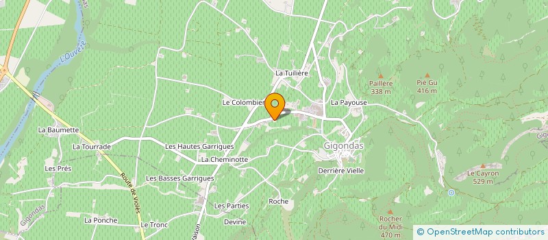 localisation de l'entreprise EARL BERNARD CHAUVET  GIGONDAS