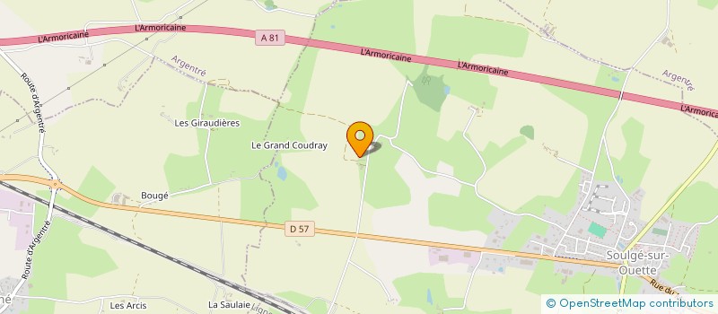 localisation de l'entreprise EARL BERTRON à SOULGE-SUR-OUETTE