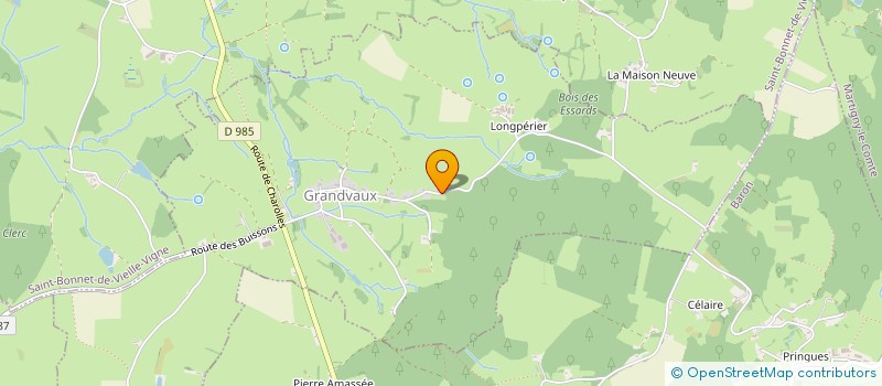 localisation de l'entreprise EARL BICHET  GRANDVAUX