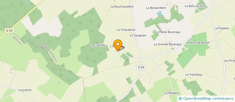 localisation de l'entreprise EARL BIGOT CHEVALLIER à SAINT-PATERNE-RACAN