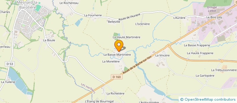 localisation de l'entreprise EARL BIO BLANCHARD ETIENNE à LES HERBIERS