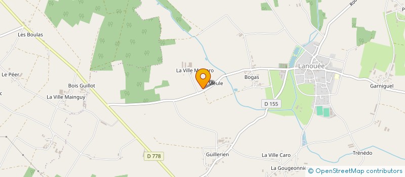 localisation de l'entreprise EARL BLANCHARD - LE BRETON à LA CROIX-HELLEAN