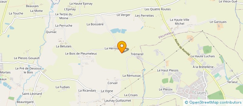 localisation de l'entreprise EARL BOISSEL  PLEUMELEUC