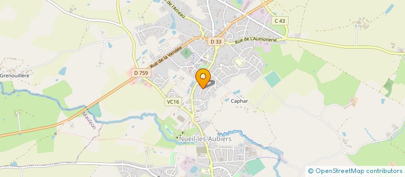 localisation de l'entreprise EARL BOISSINOT à NUEIL-LES-AUBIERS